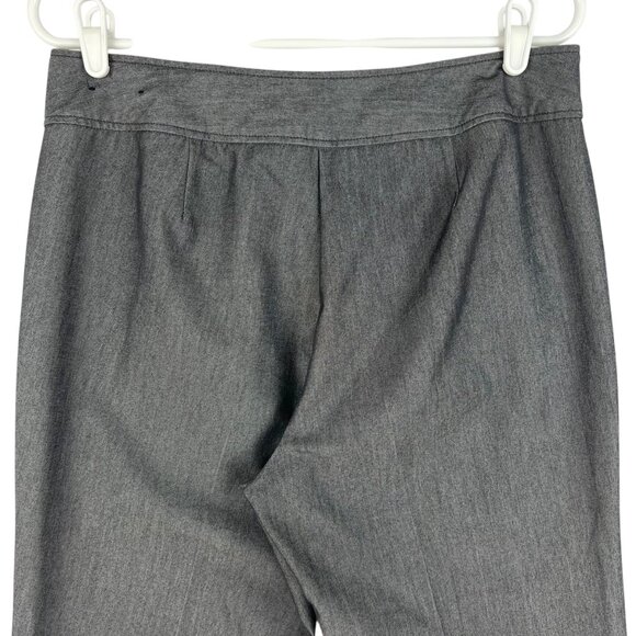 RQT Petite Women's Gray Wide-Leg Stretch Dress Pants Size 12P Mid Rise - Picture 4 of 10